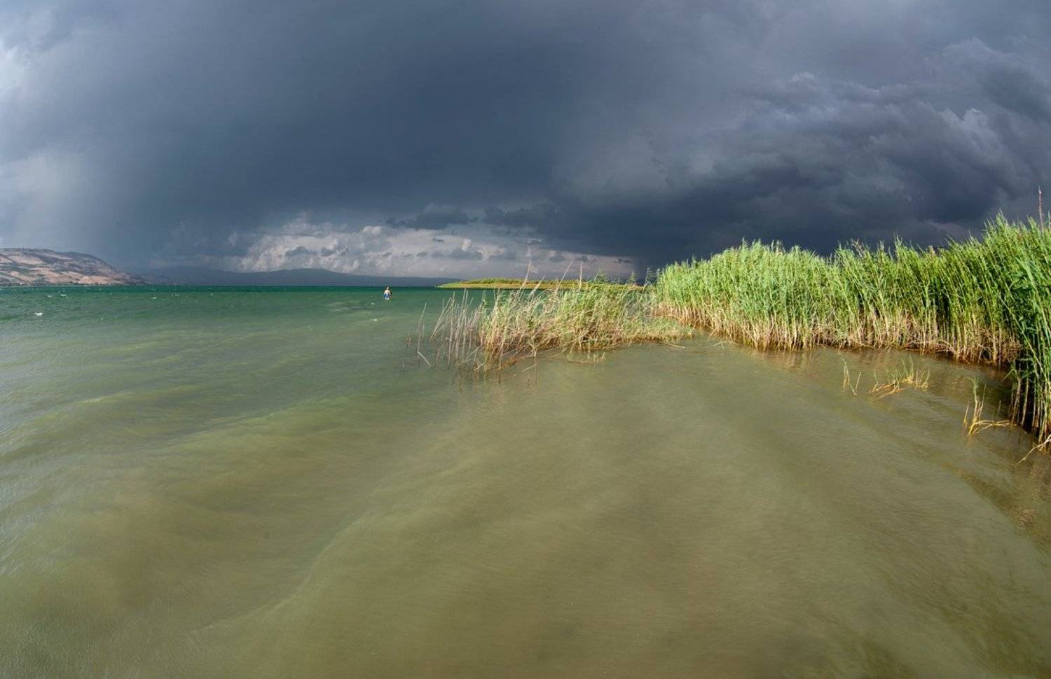 израиль, галилейское море, кинерет, тучи, вода, Макс Шамота