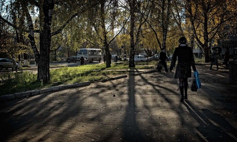 осень, город, листва, жёлтая Осень в городеphoto preview