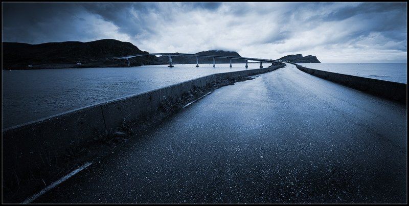 Дорога, Море, Мост, Небо, норвегия, Панорама, Пейзаж, Природа *photo preview