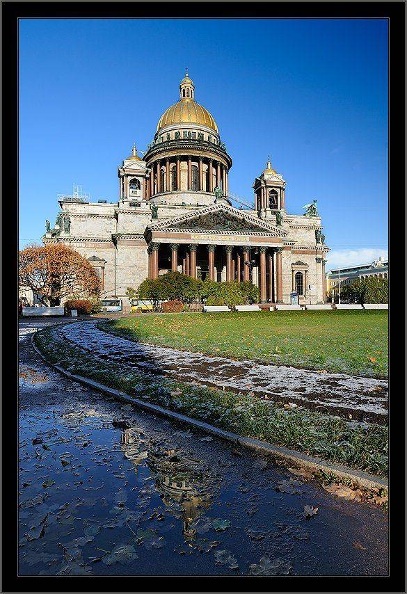 петербург, центр, исакий, осень, снег, прозрачность, солнечно, Kirill Shapovalov