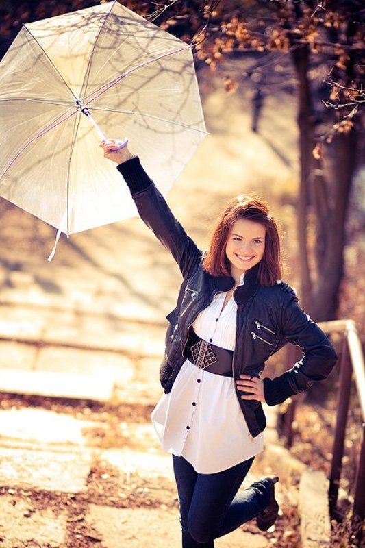 портрет, осень Осенний позитивphoto preview