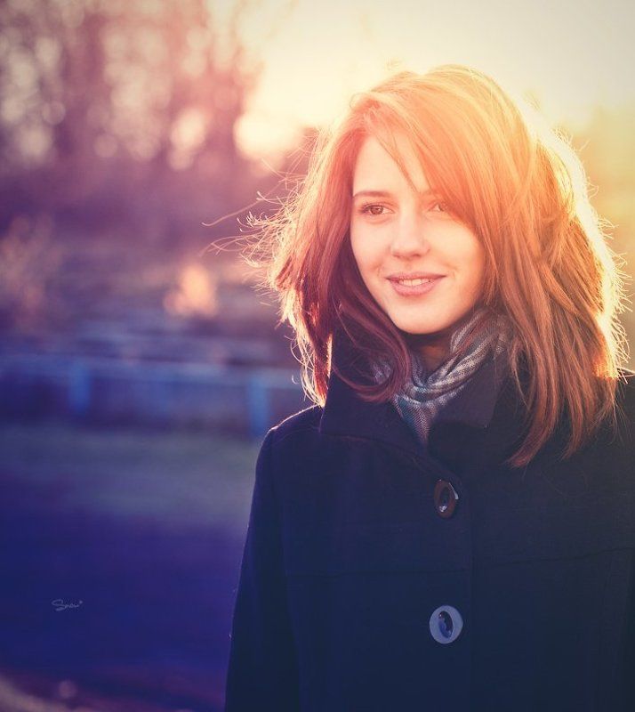 девушка, портрет, осень, солнце Sunshinephoto preview