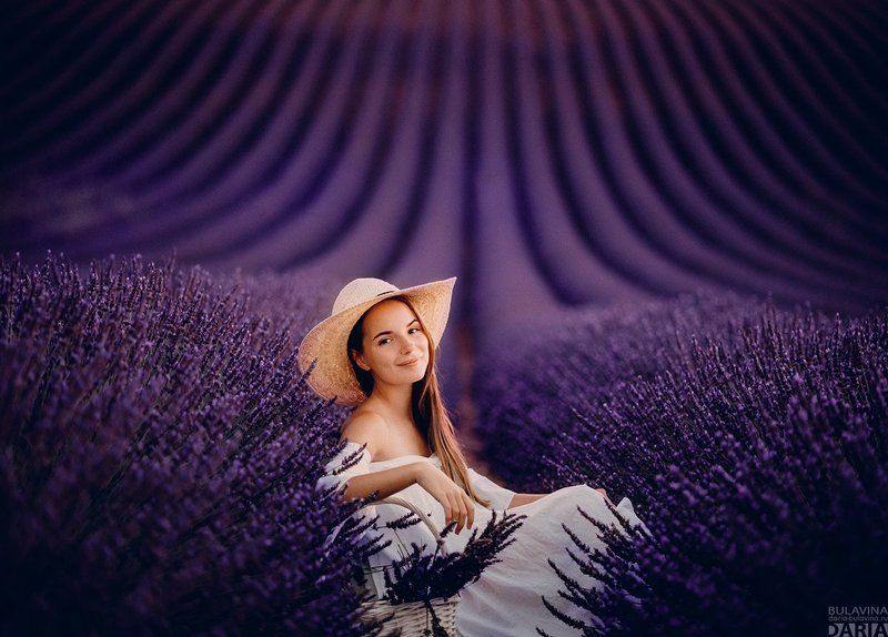 лавандовое поле,  лаванда,  портрет, сашаспилберг,  прованс, франция Александраphoto preview
