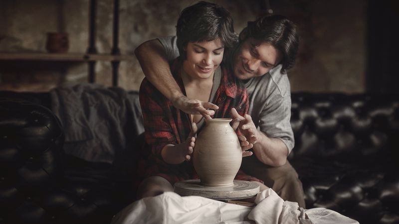 гончарный круг, история, кино, влюбленные And then he left...photo preview