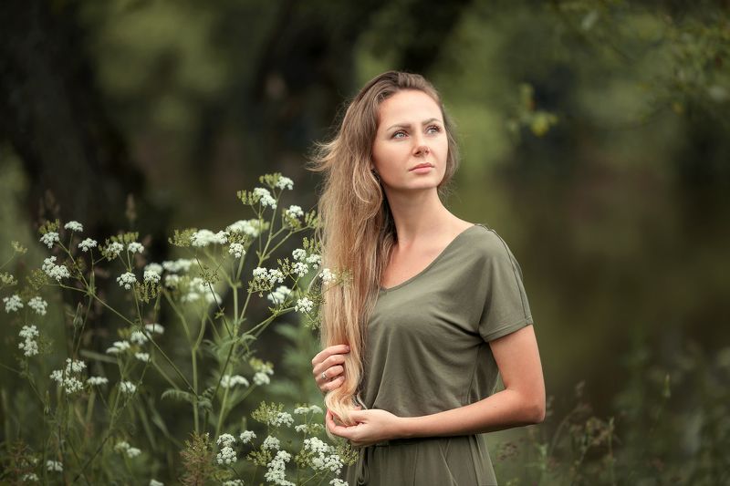 девушка, модель, лето, улица, портрет, model photo preview