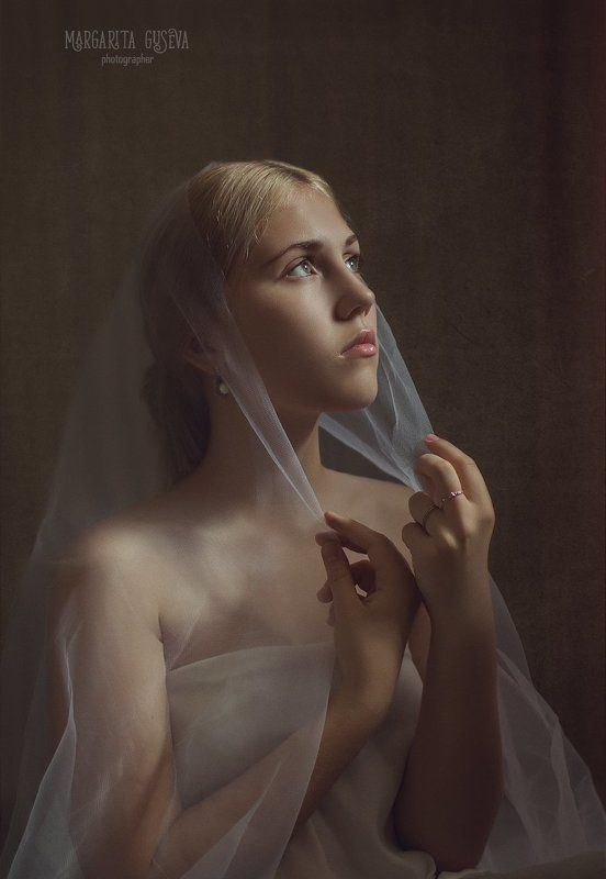 девушка, портрет, невеста, на выданьи, Маргарита Гусева, Margarita Guseva, винтаж, картина На выданьиphoto preview
