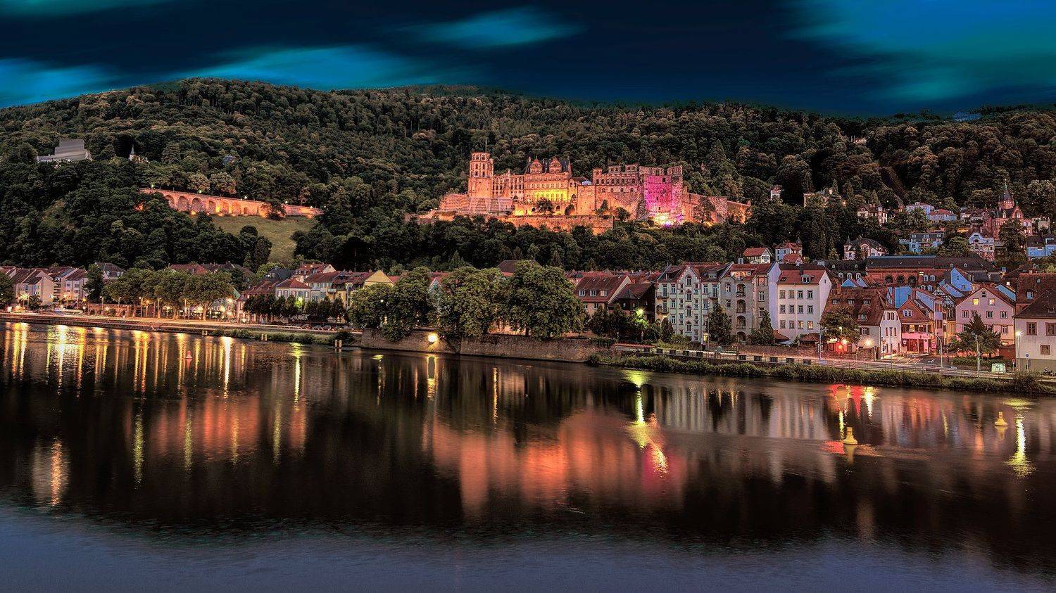 Night Heidelberg.. Автор: Виктор Голобородько heidelberg, night city, germany, night river, Виктор Голобородько