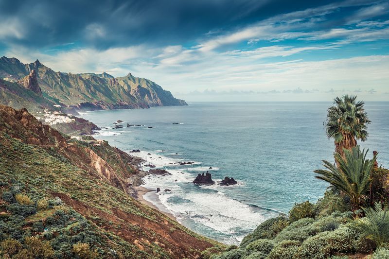 океан тенерифе пейзаж канары горы скалы Местечко Benijophoto preview