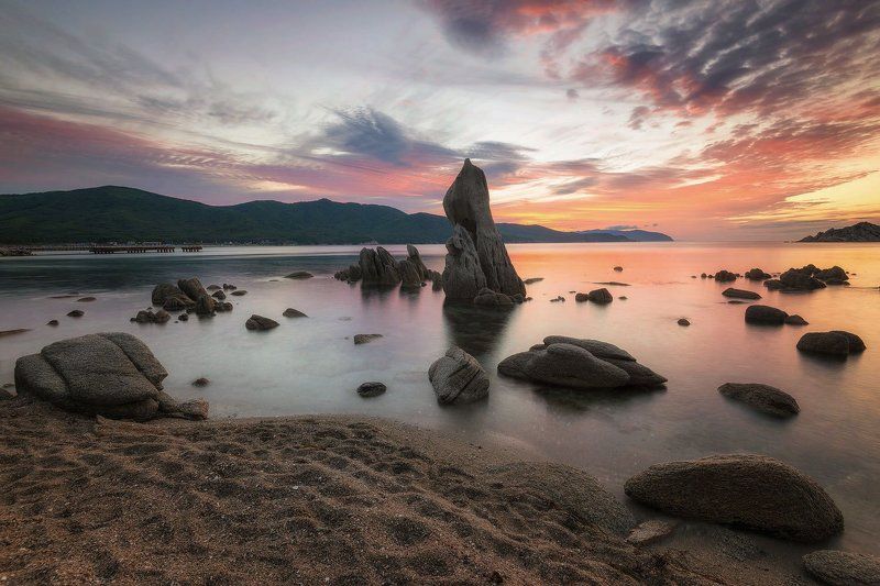 приморский край, море, солнце, рассвет, море, побережье Еще одно утроphoto preview