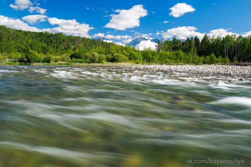 р. Иркут, предгорья Саян.photo preview
