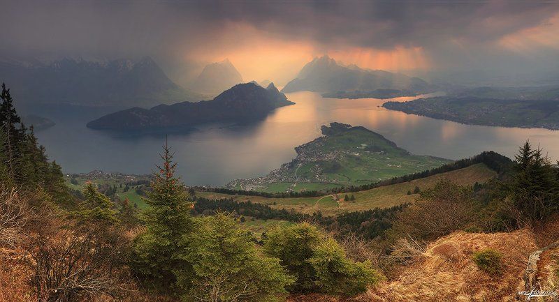 swiss,швейцария,осень,rigi Вечерняя...photo preview