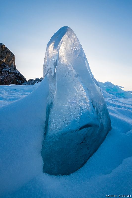 байкал, сибирь, россия, лед, снег, зима, пейзаж, природа, закат, baikal, siberia, russia, ice, snow, winter, landscape, nature, sunset Ледяной клыкphoto preview