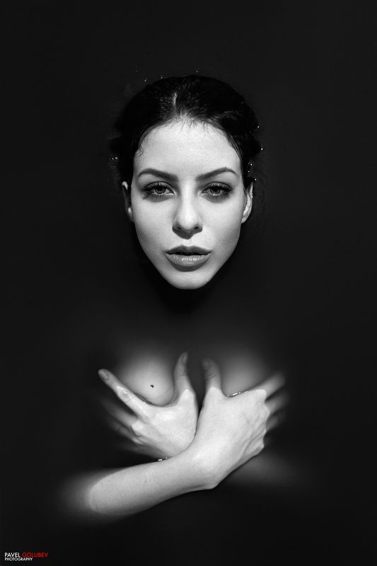 golubevphoto, russia, model, girl, tfp, water, monochrome, paints, ink, bw, tfp, sexy, beautiful, bath Inkphoto preview