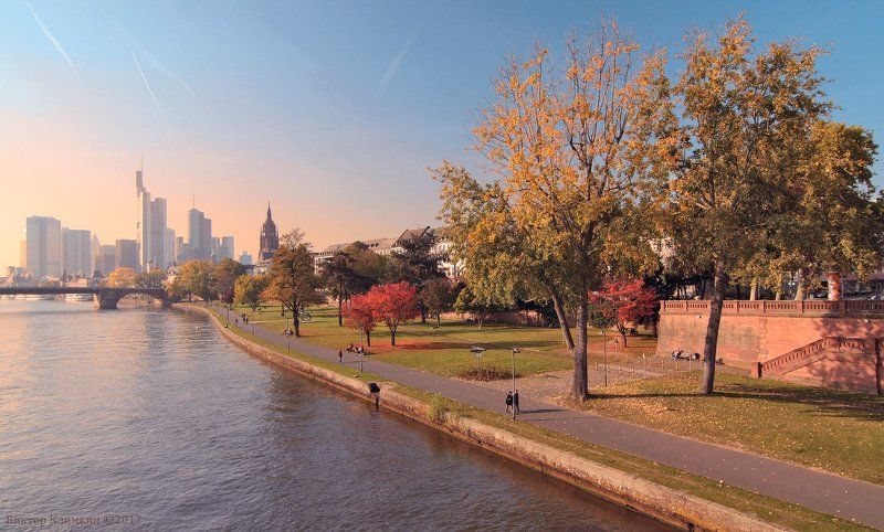 франкфурт на майне, frankfurt am main, main, река, майн, германия, deutschland Франкфурт на Майне, осеньphoto preview