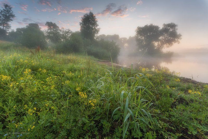 рассвет, пейзаж, угра Угра предрассветная...photo preview