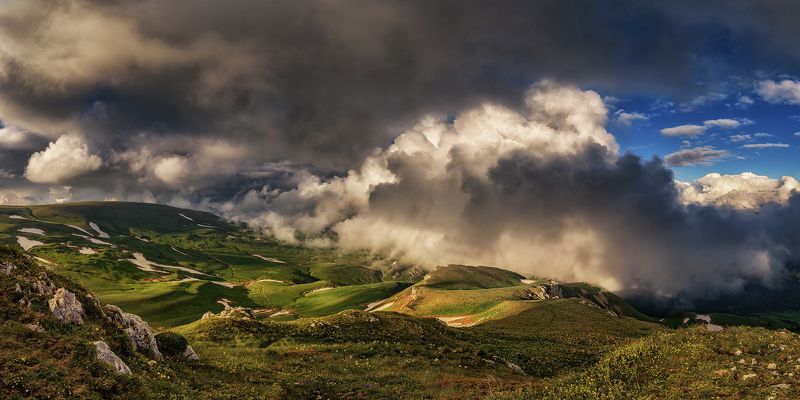 оштен,облака,горы, лето, рассвет, кавказ, адыгея, нагой-чук, абадзеш, У Оштена, на исходе дня.photo preview