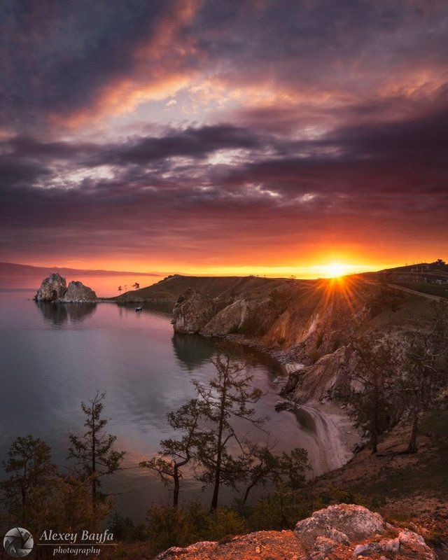 рассвет, ольхон, байкал, пейзаж, озеро, остров, солнце, утро, hdr На рассветеphoto preview