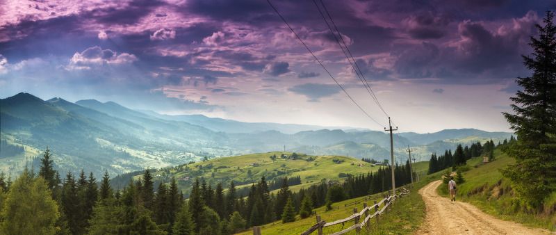 карпаты, лето, июнь, вечер, перевал в июне на Буковецкомphoto preview