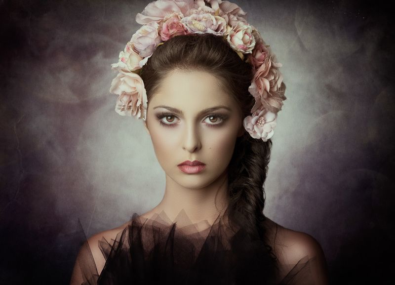 portrait, fine art portrait, flowers, woman, Sajiraphoto preview