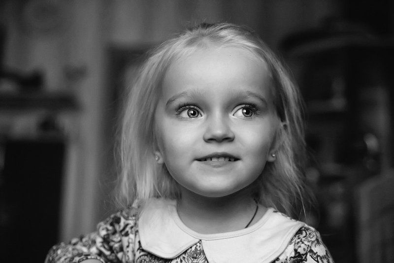 детство, портрет, чб Черно-белый портрет фото превью