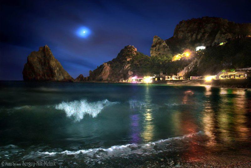 россия, луна,  горы, закат, симеиз, море Сказочный вечерок в Симеизеphoto preview