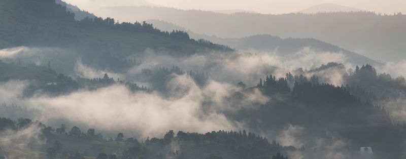 вечер, горы, июль, карпаты, лето, облака, туман, украина На Буковецком после буриphoto preview