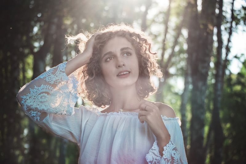 пленэр, девушка, лето Лучистая фото превью