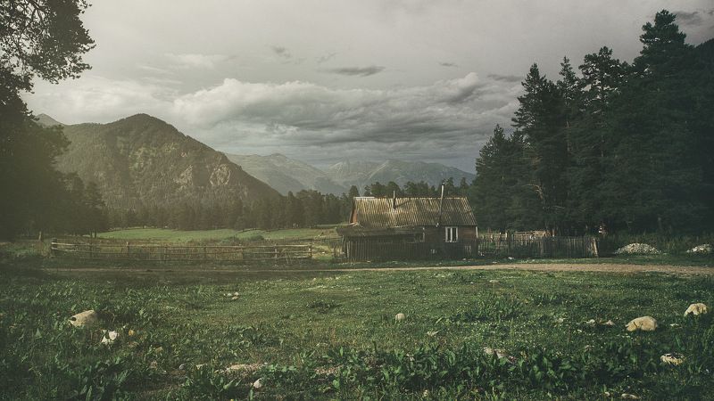 пейзаж вечер, горы, Кавказ, лето, природа, небо, зелень Good Eveningphoto preview