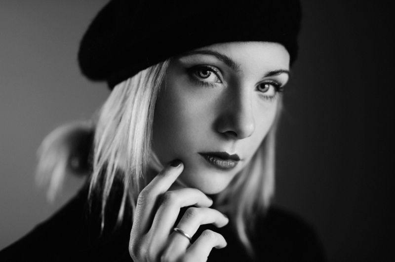 сигма, никон, черно-белое, потрет Юлианаphoto preview