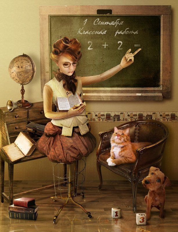 коллаж, фото арт, обработка, фотошоп, манекен На уроке. Из жизни одного манекенаphoto preview