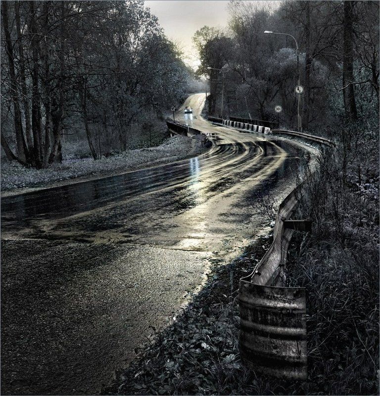 О мокром асфальте ...photo preview