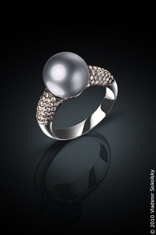 съёмка, ювилирных, изделий. Жемчуг Южных морей фото превью