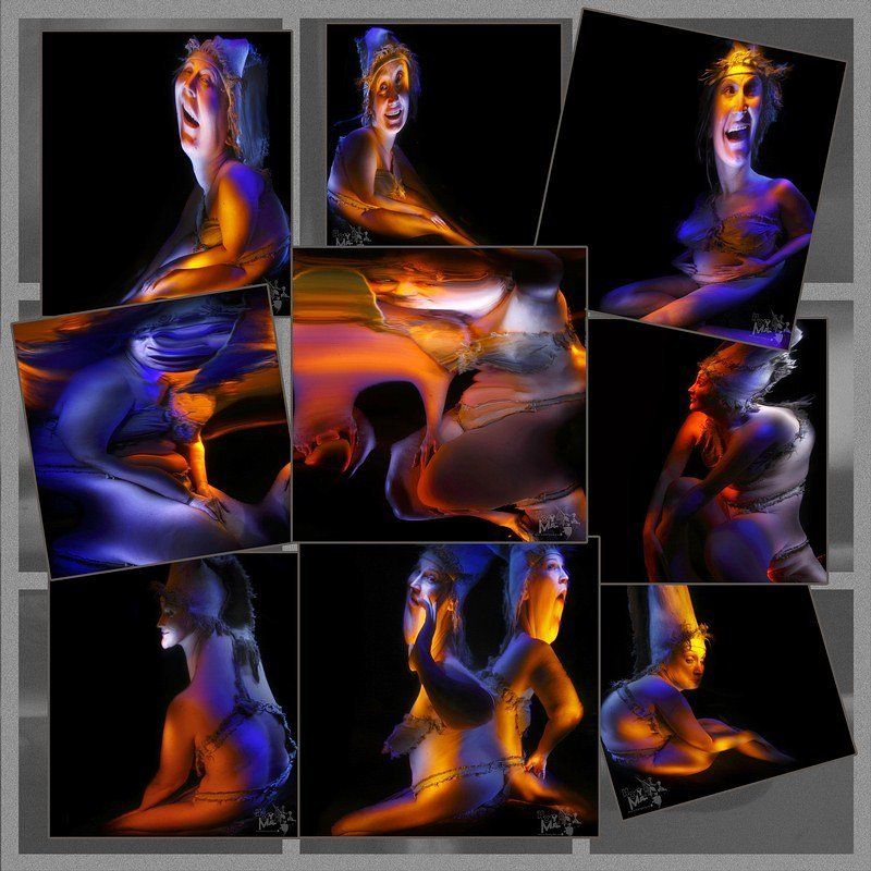 светографика, отражения, искажения, портрет, история, сюжет, обнаженная натура, ню, akt, nude Добрые зеркала (Светографика - Отражения. Искажения) фото превью