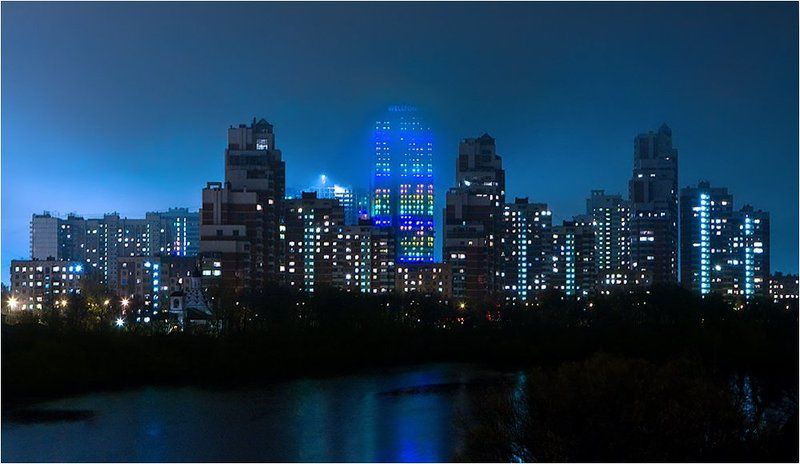 ночная москва, хорошево-мневники, сзао, wellton park Этому городу не до снаphoto preview