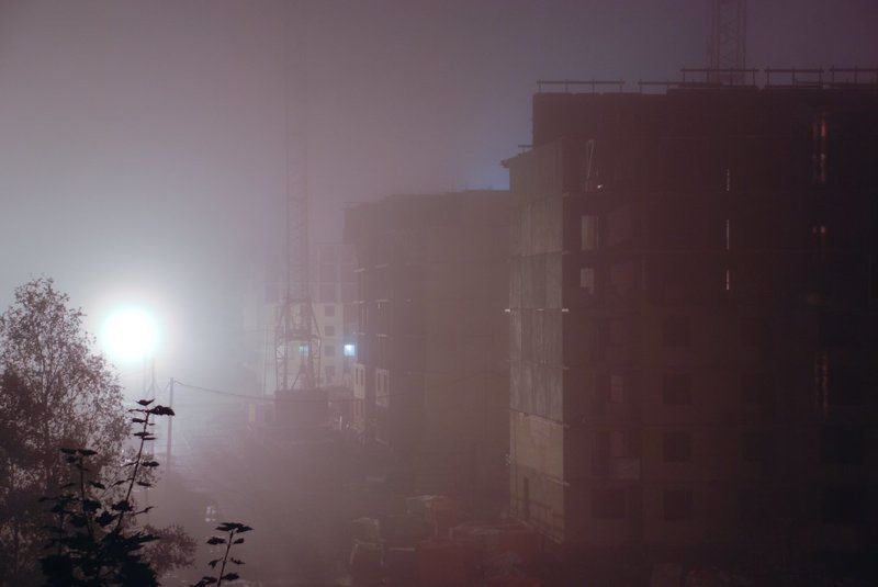 стройка, туман ***photo preview