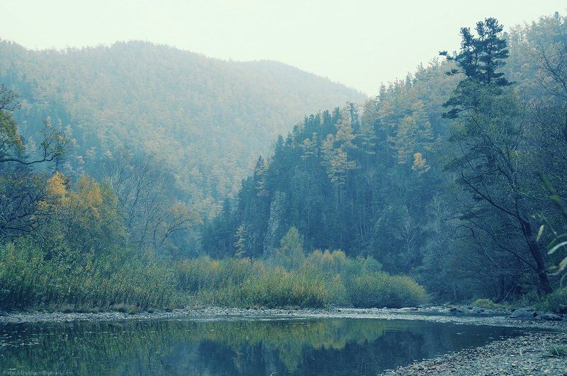 река, ван-чин, милоградовка, приморье, сихотэ-алинь, тайга, лес, осень, долина, ущелье, уссурийский, приморский, край Здесь индейцы...photo preview
