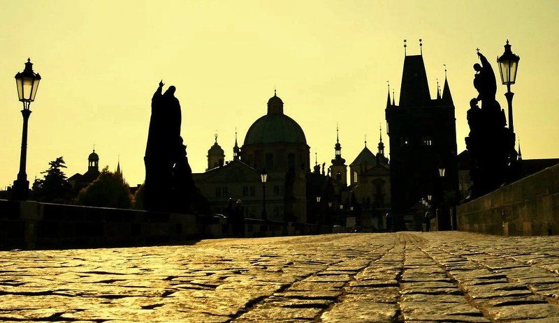 город, прага, карлов, мост Карлов (дорога в город золотой)photo preview