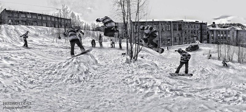 сноуборд, лыжи, снег, , хибины уличные покатушкиphoto preview