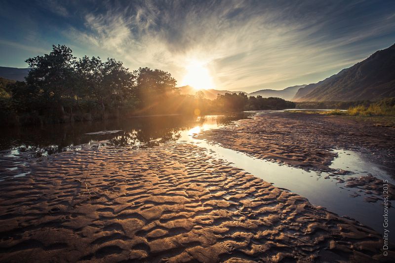 камчатка рассвет тихий океан pacific ocean sunrise landscapes photobydmitrygorkovets жировая river  Закат на речке Жировая. photo preview