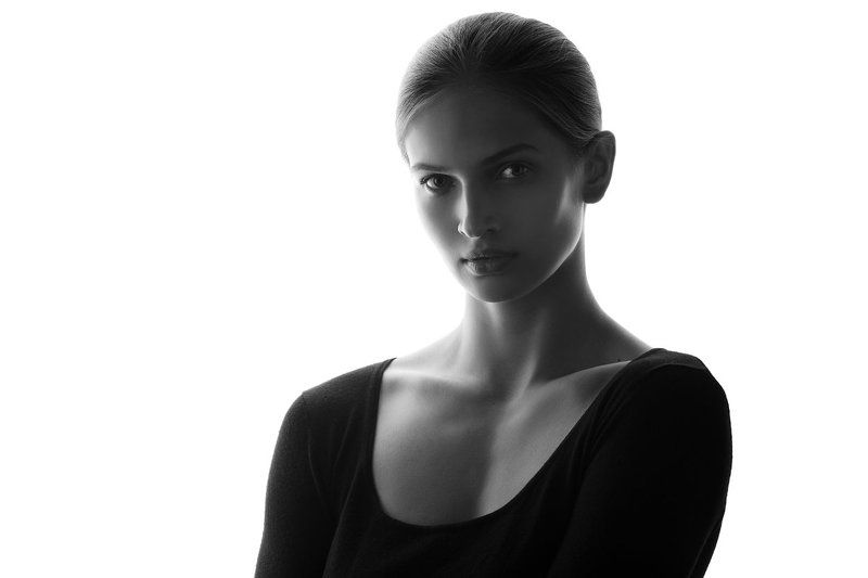 портрет, девушка, чб, Иринаphoto preview