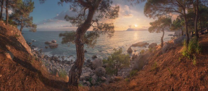 крым, аязьма, пейзаж, горы, крымские горы, море, черное море, скалы, природа, сосны, вдохновение, путешествия, туризм, россия Для кисти художникаphoto preview