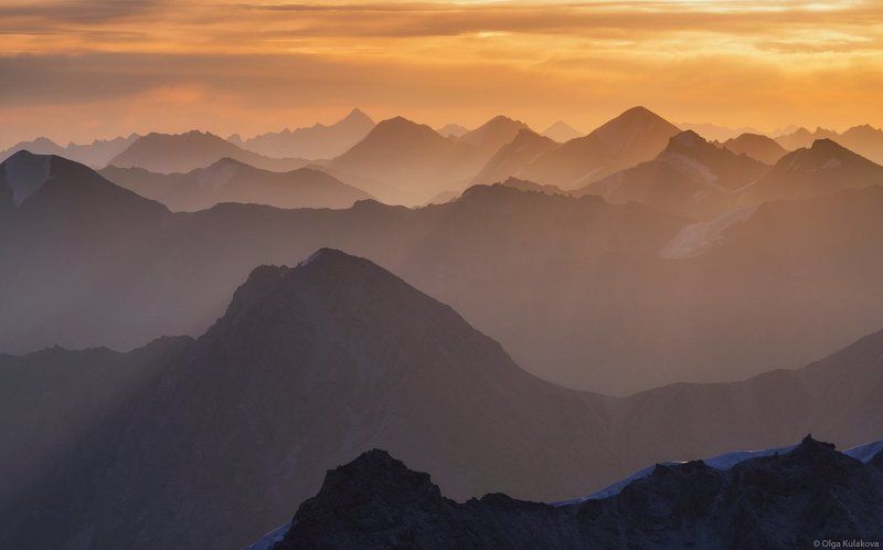 рассвет, тянь-шань, горы, пик астана, вершины ***photo preview