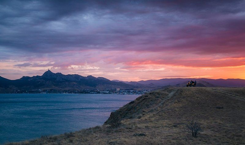 коктебель, крым, закат, море, август закат над Коктебелемphoto preview