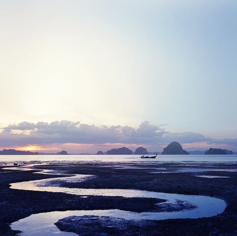 настроение, медитация, лето, море, лодка, закат, тайланд, краби, созерцание, mood, travel, sunset, meditation, tailand *photo preview