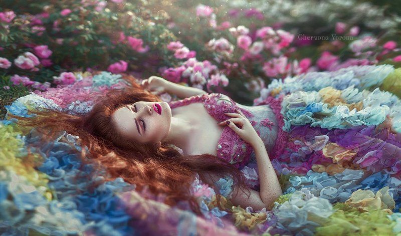 цветы, платье, розы, цвет Веснаphoto preview