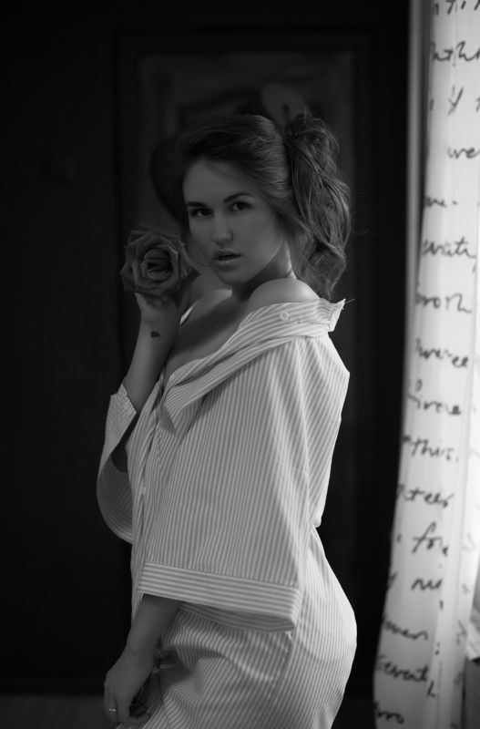 девушка цветок студия жду тебяphoto preview