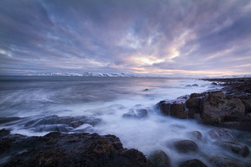 море, баренцево море, териберка, кольский полуостров, северный ледовитый океан, север Одинокий берегphoto preview