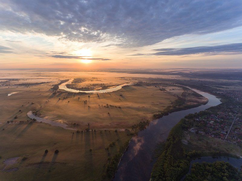 Утро, туман, рассвет, Лето, река, Десна,Украина ***photo preview