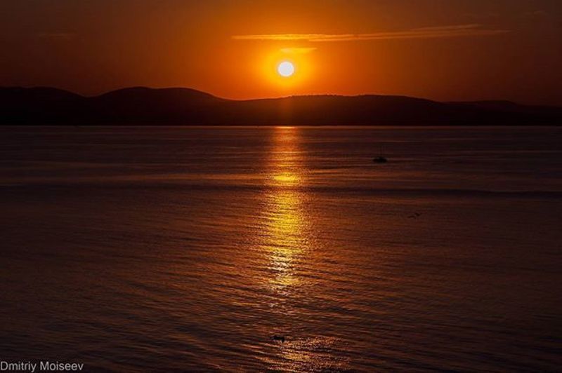 Море, закат, солнце, горы, лето, красота, новороссийск, вода, солнце  Кабардинкаphoto preview