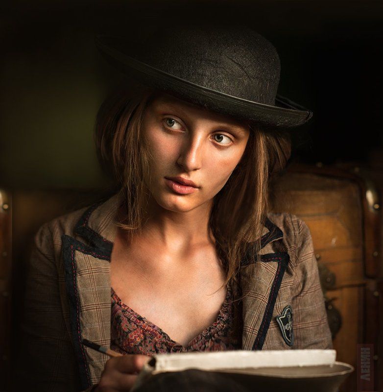 рисовальщица, ленин, lenin1968, художник, шляпа Рисовальщица...photo preview